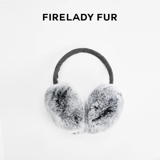 Autumn and Winter Plush Warm Fashionable Ear Protection Rabbit Fur Ear Muffs-0
