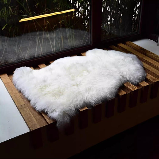 New Zealand imported wool carpet sofa cushion whole sheepskin cushion floor mat-0