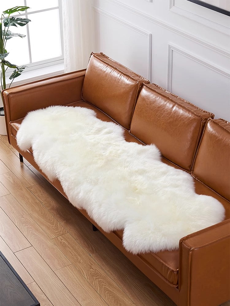 New Zealand imported wool carpet sofa cushion whole sheepskin cushion floor mat-3
