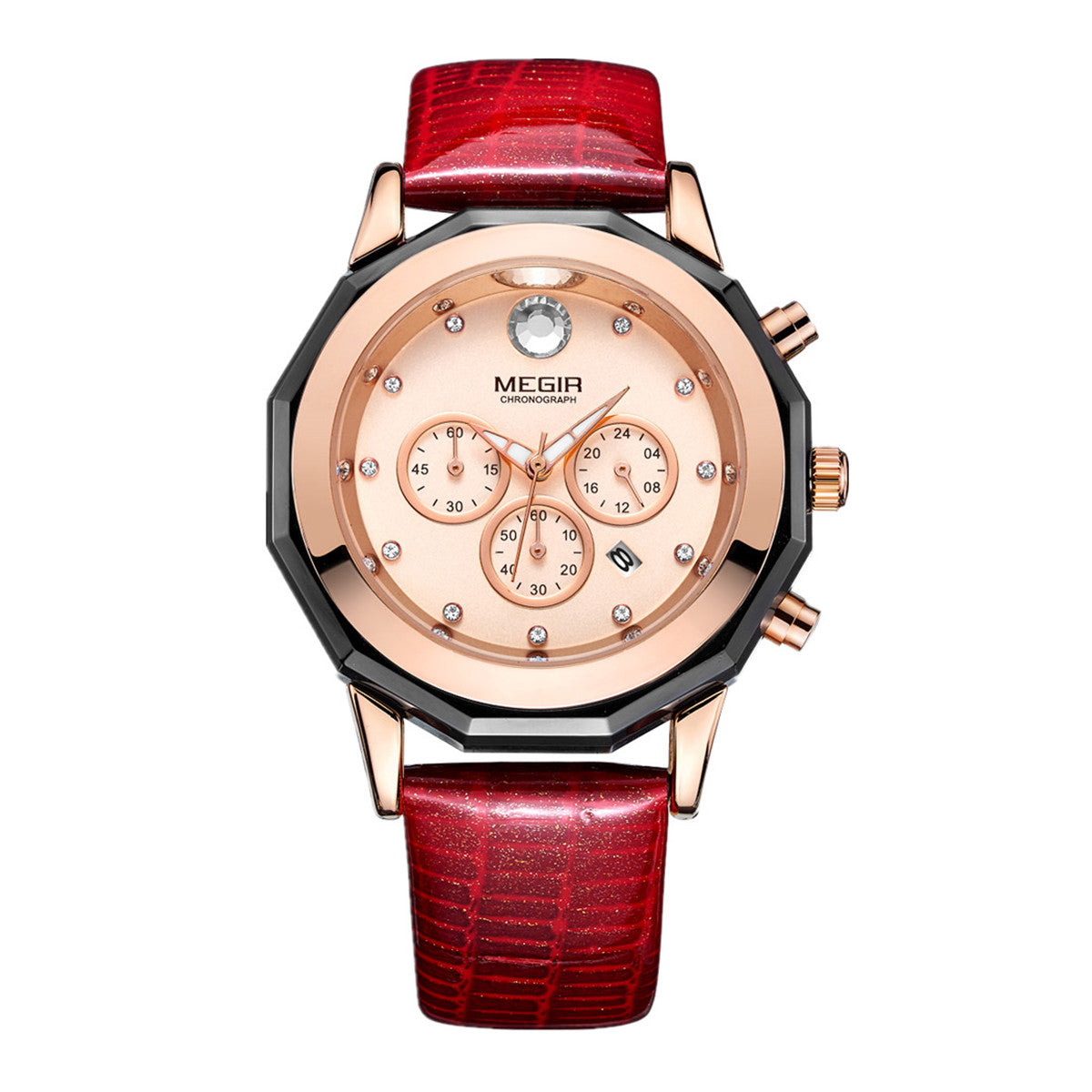 MEGIR Luxury Brand Women Bracelet Watches Ladies Fashion Quartz Sport Wristwatch Leather Dress Clock Chronograph Reloj Hombre-4