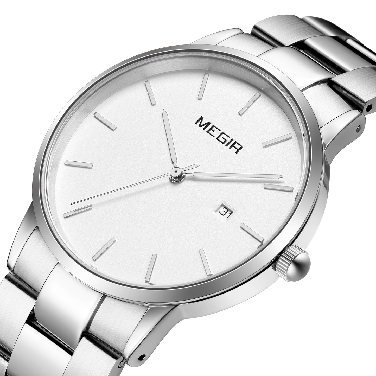MEGIR Quartz Watch for Men Top Brand Luxury Steel Band Wristwatches Business Casual Date Clock Waterproof Relogio Masculino-11