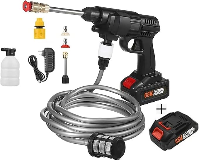Cordless Gun for Home Use for Effective Cleaning of Bikes, Motorcycles, Cars, Floors, Driveways, Gardens