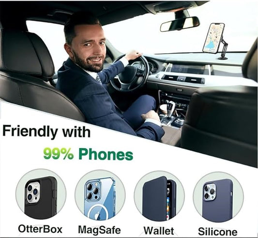 Magnetic Phone Holder حامل هاتف مغناطيسي للسيارة 360 درجة – تثبيت قوي ومرن لهاتفك