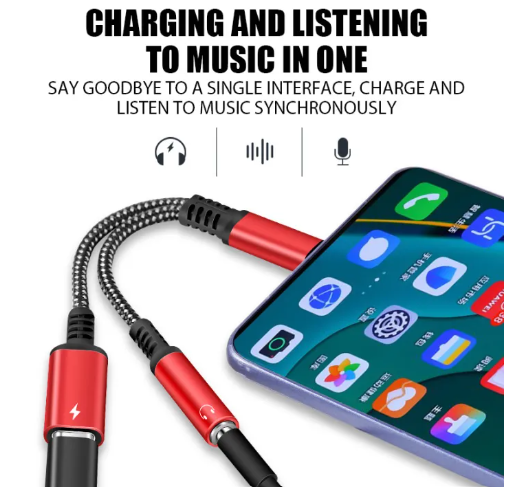 2-in-1 Charging Adaptor محول شحن 2 في 1 – شحن مزدوج سريع وآمن لجميع أجهزتك في السعودية