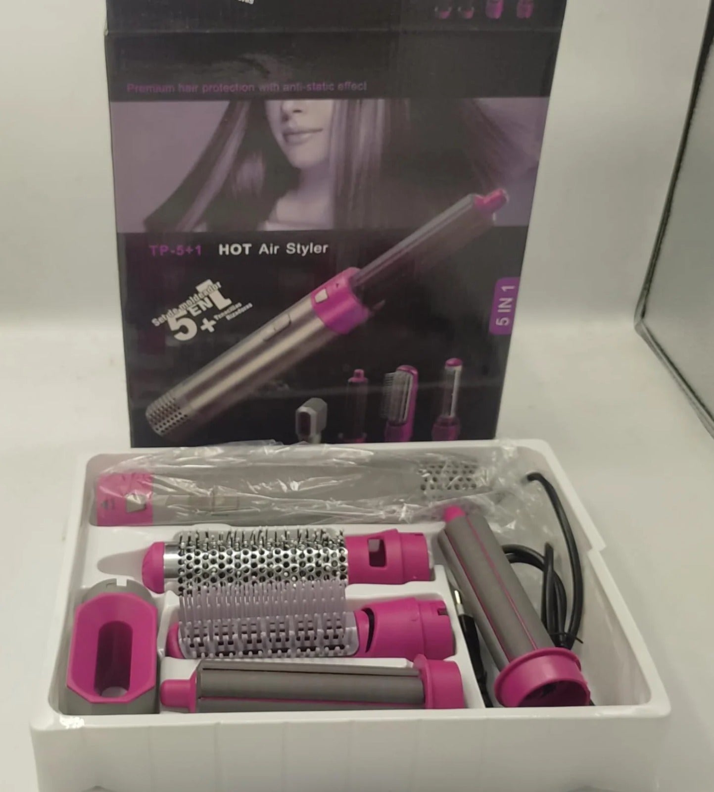 Hot Air Brush (5-in-1) فرشاة هوائية ساخنة 5 في 1 بتقنية السيراميك – تصفيف شعر متكامل واحترافي في السعودية