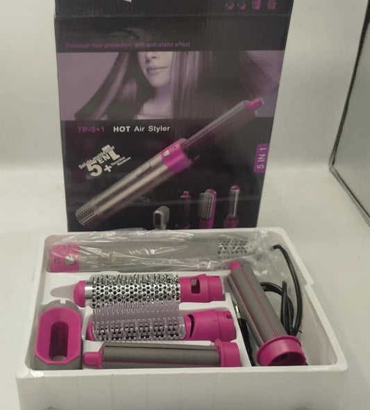 Hot Air Brush (5-in-1) فرشاة هوائية ساخنة 5 في 1 بتقنية السيراميك – تصفيف شعر متكامل واحترافي في السعودية