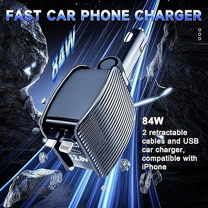 Retractable Car Charger – Fast, Convenient, and Reliable Charging On the Go!